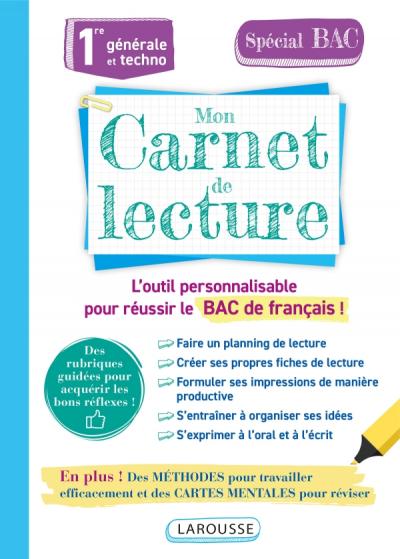 Mon carnet de lecture ( Bac Français) - Internotes